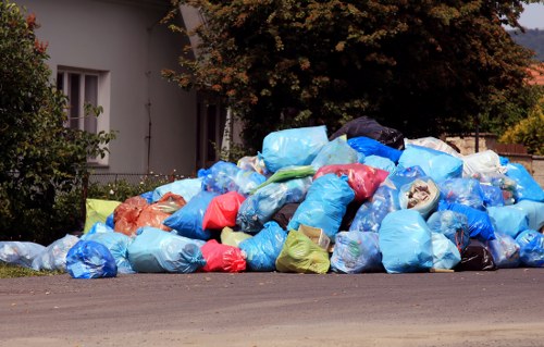 Recycling materials from a construction site in Teddington